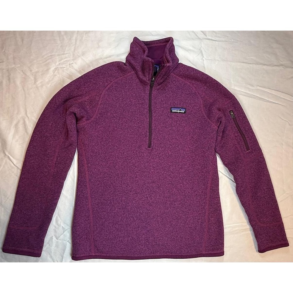 Patagonia Fleece Womens Small Purple Better Sweater Quarter Zip Jumper Lady